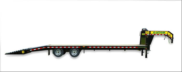 Gooseneck Flat Bed Equipment Trailer | 20 Foot + 5 Foot Flat Bed Gooseneck Equipment Trailer For Sale   Wayne County, Tennessee